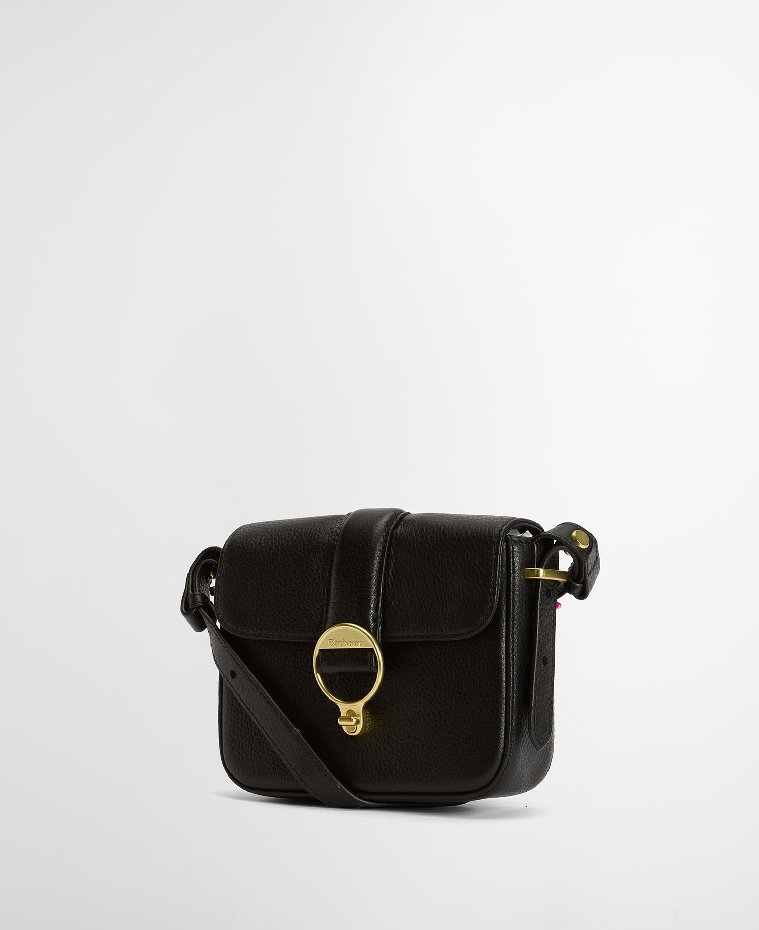 Barbour Mini Rosa Leather Crossbody Bag - Black