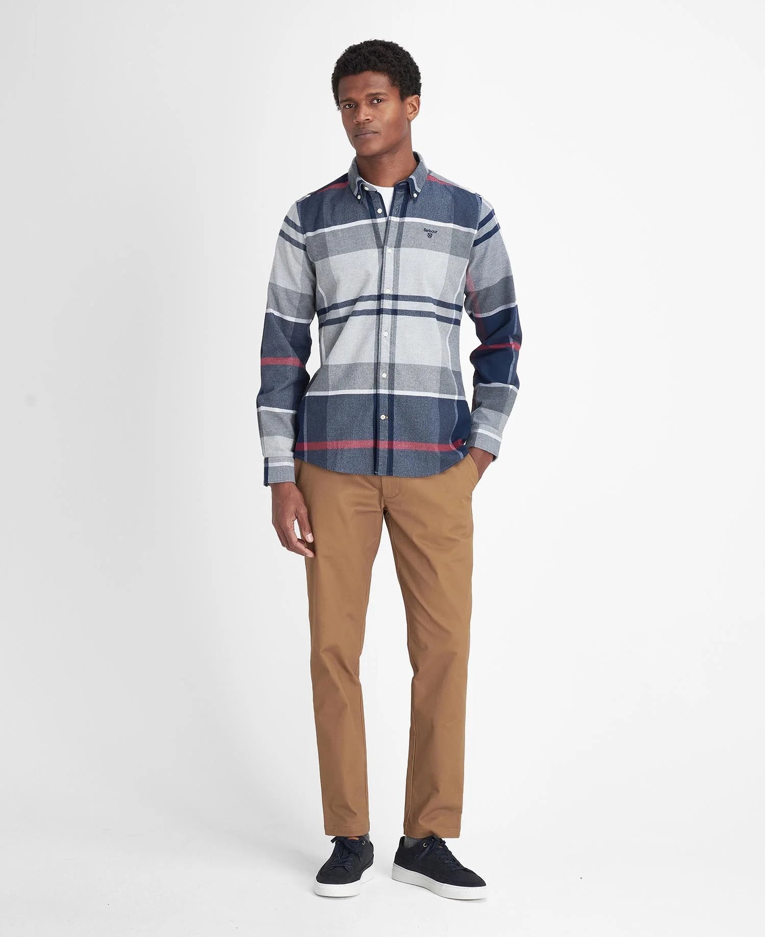Barbour Iceloch Tailored Tartan Shirt - Blue Granite