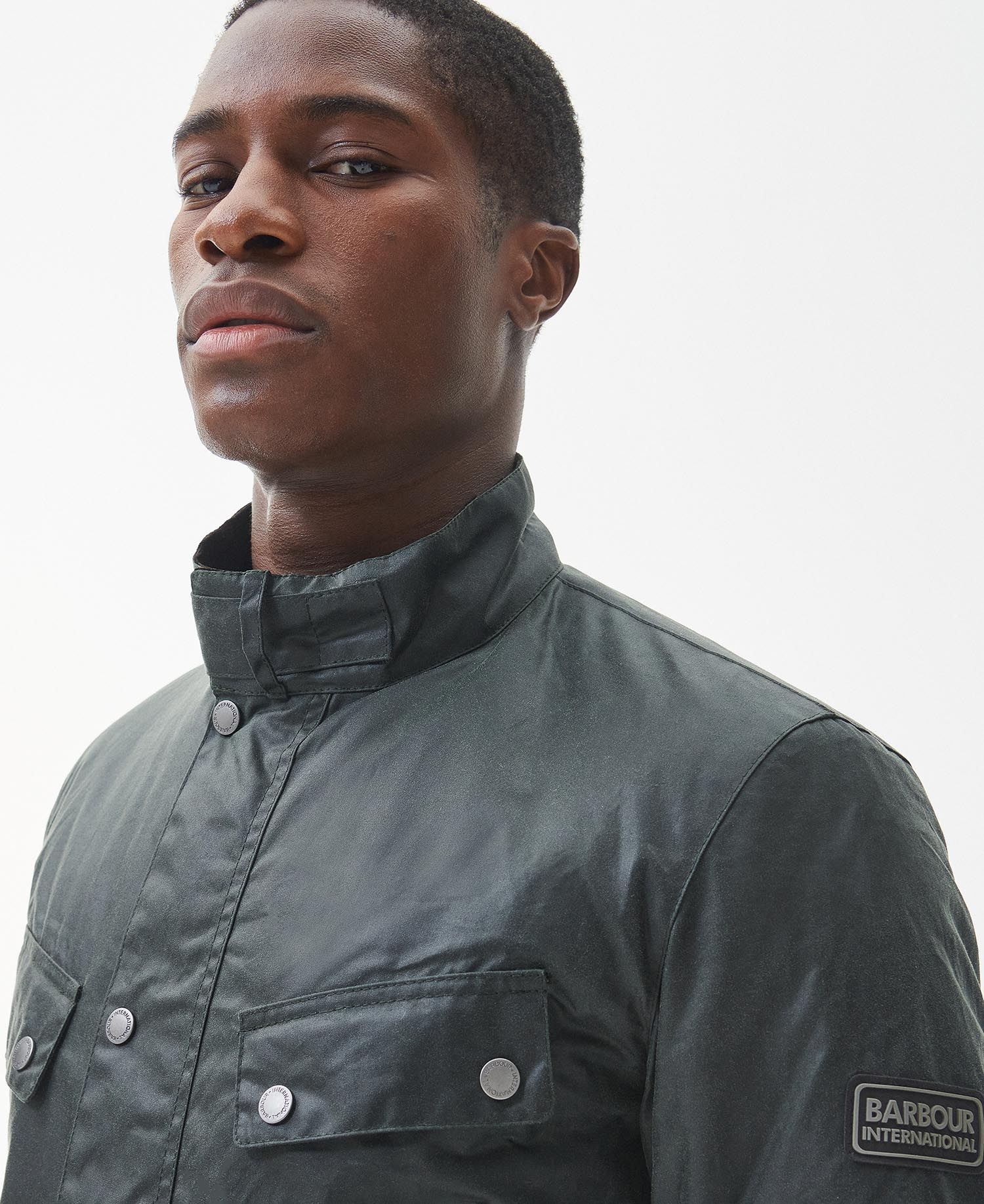 Barbour International Duke Wax Jacket - Sage