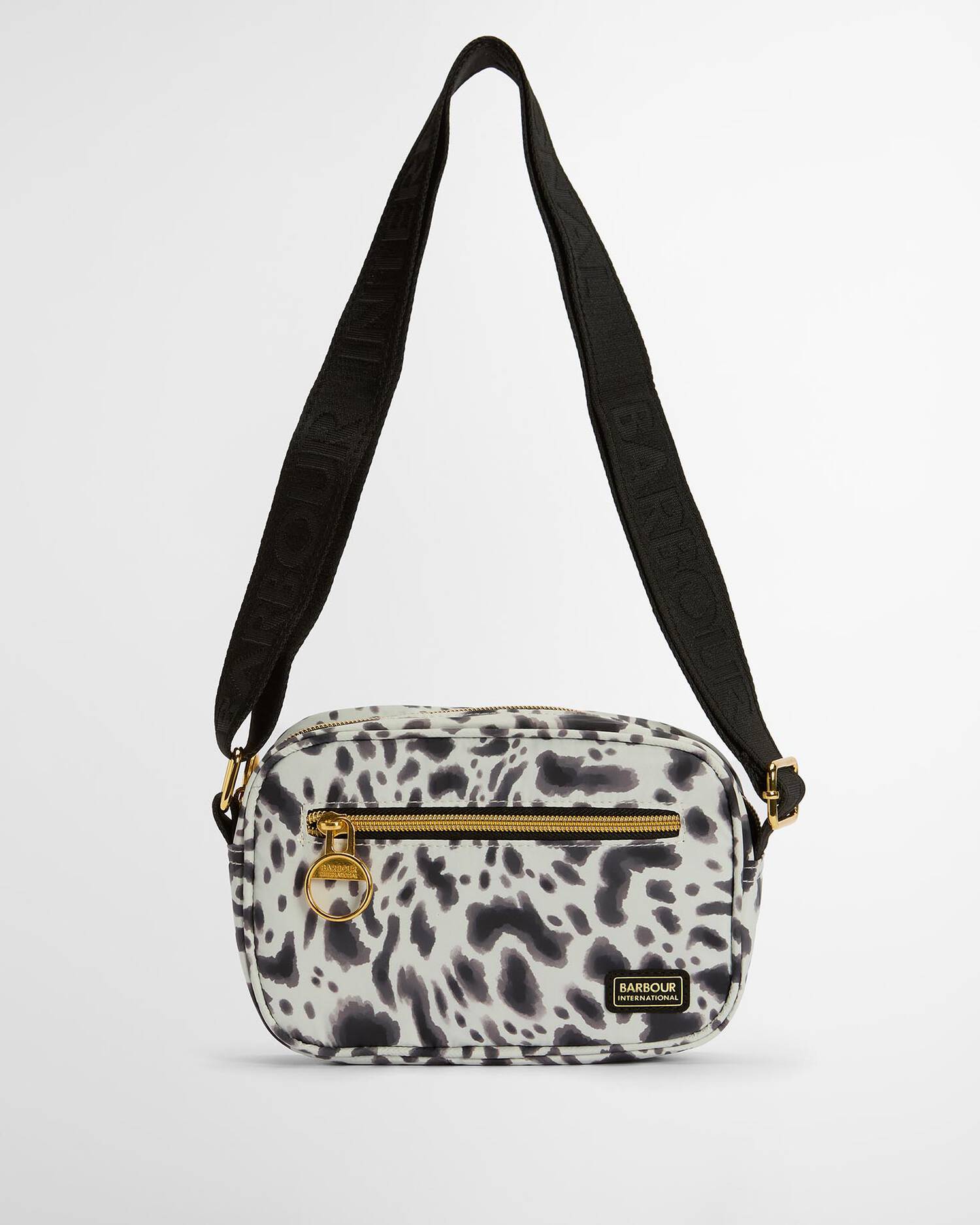 Barbour International Boulevard Micro Crossbody Bag - Bio Ink Leopard Print