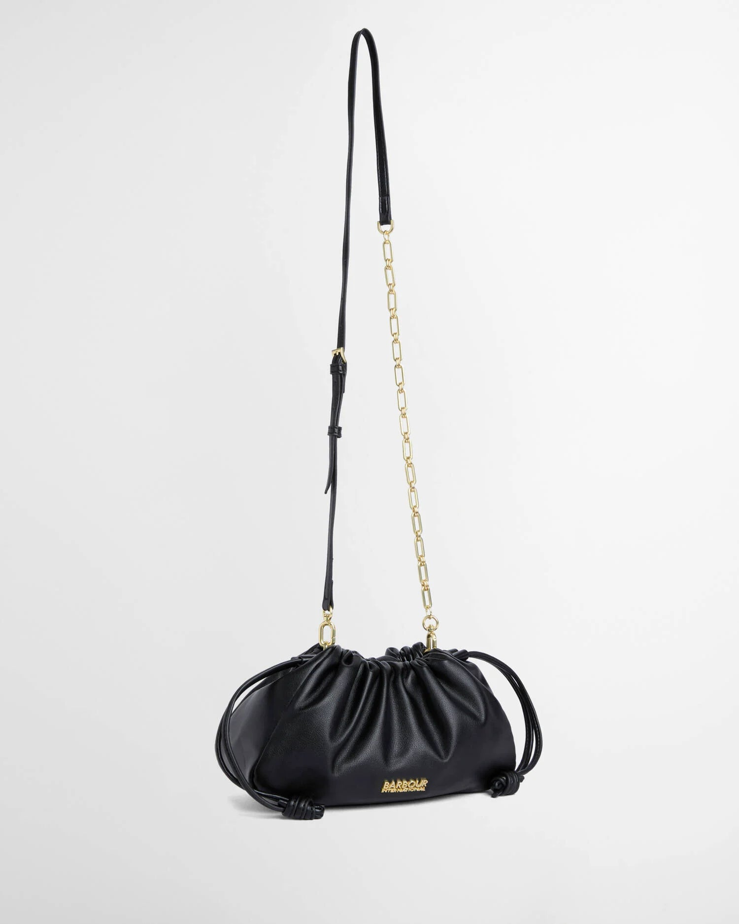 Barbour International Soft Drawcord shoulder Bag - Black