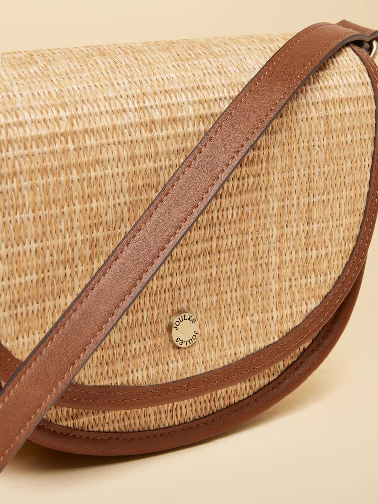 Joules Daphne Neutral Straw Effect Bag