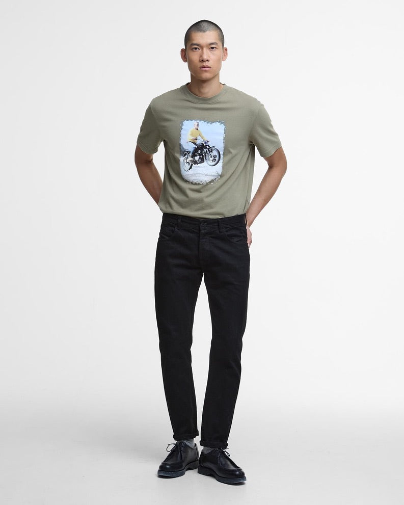 Barbour International SMQ Coster T-Shirt - Bleached Olive