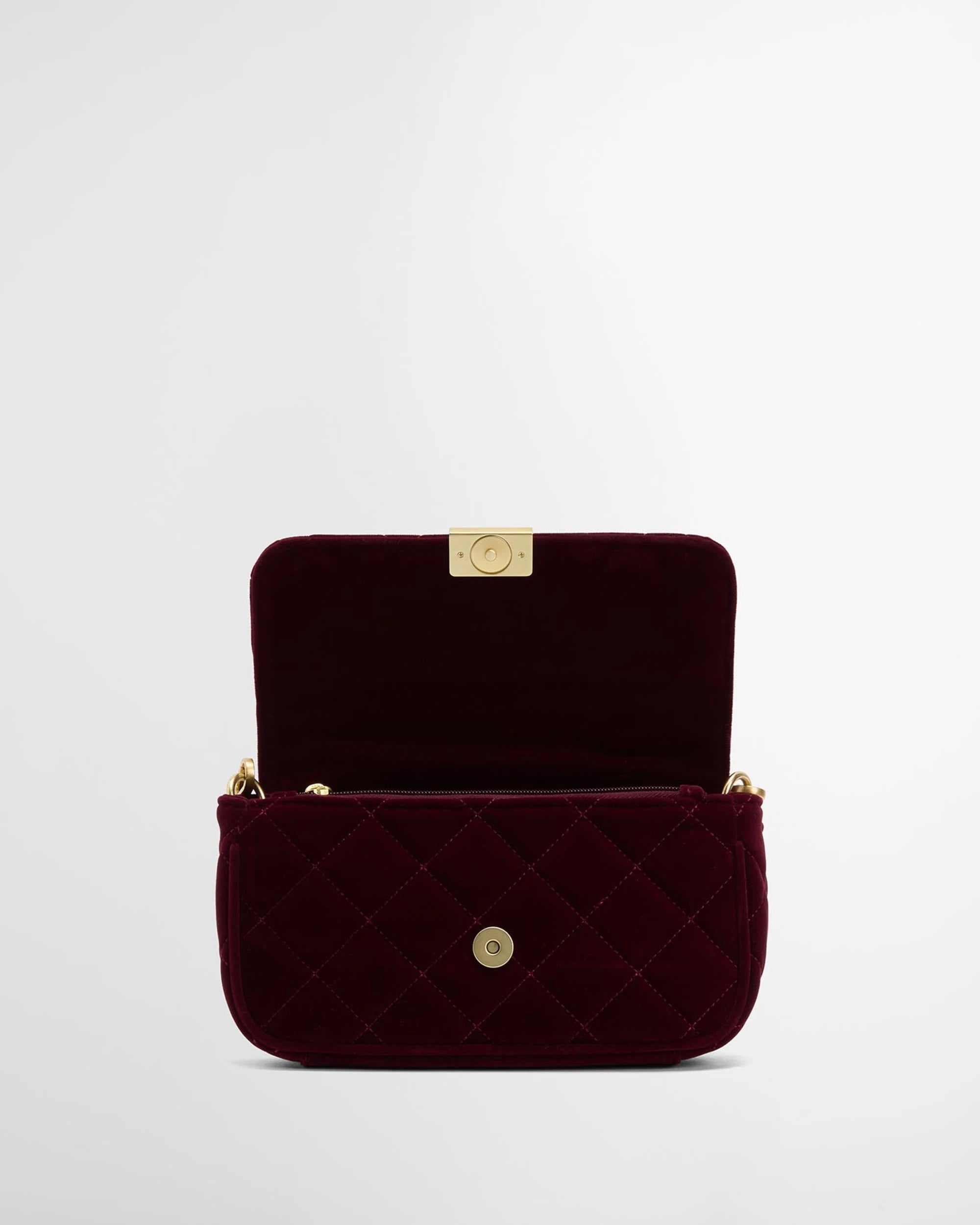 Barbour International Quilted Mini Soho Crossbody Bag - Velvet Burgundy