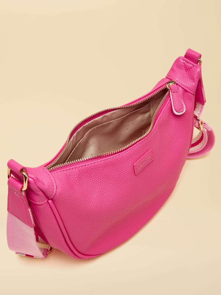 Joules Jade Pink Half Moon Adjustable Cross-Body Bag