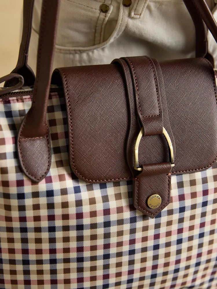 Joules Edie Gingham Tote Shoulder Bag