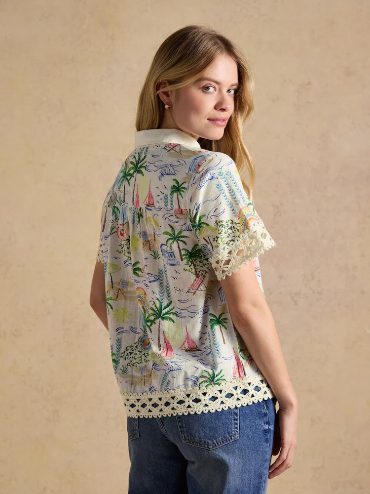 Joules Isobel Multi Crochet Shirt