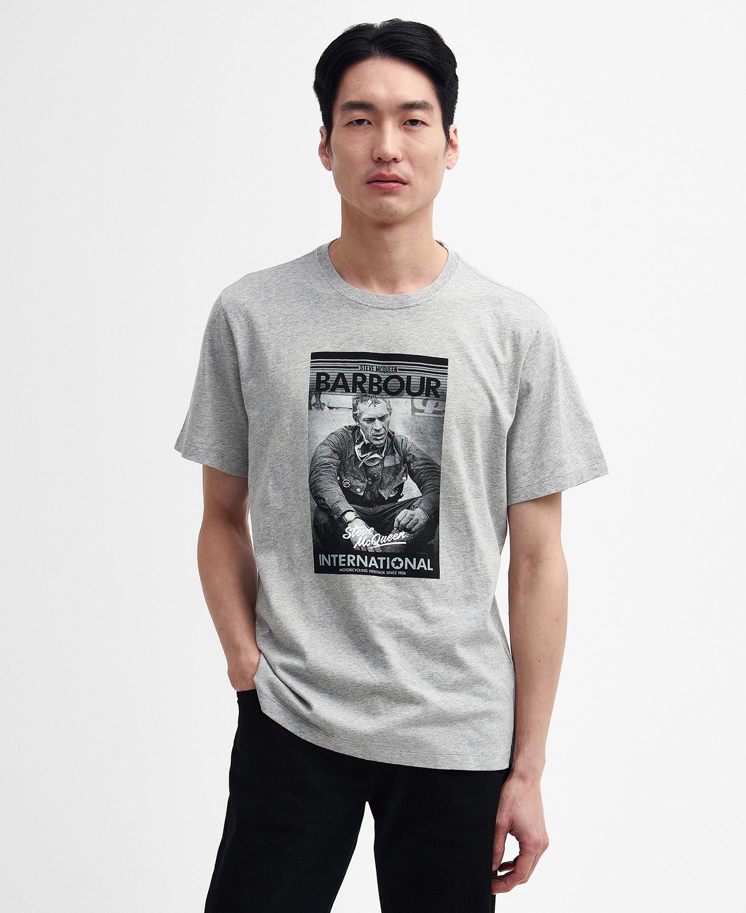 Barbour International SMQ Mount T-Shirt - Grey Marl