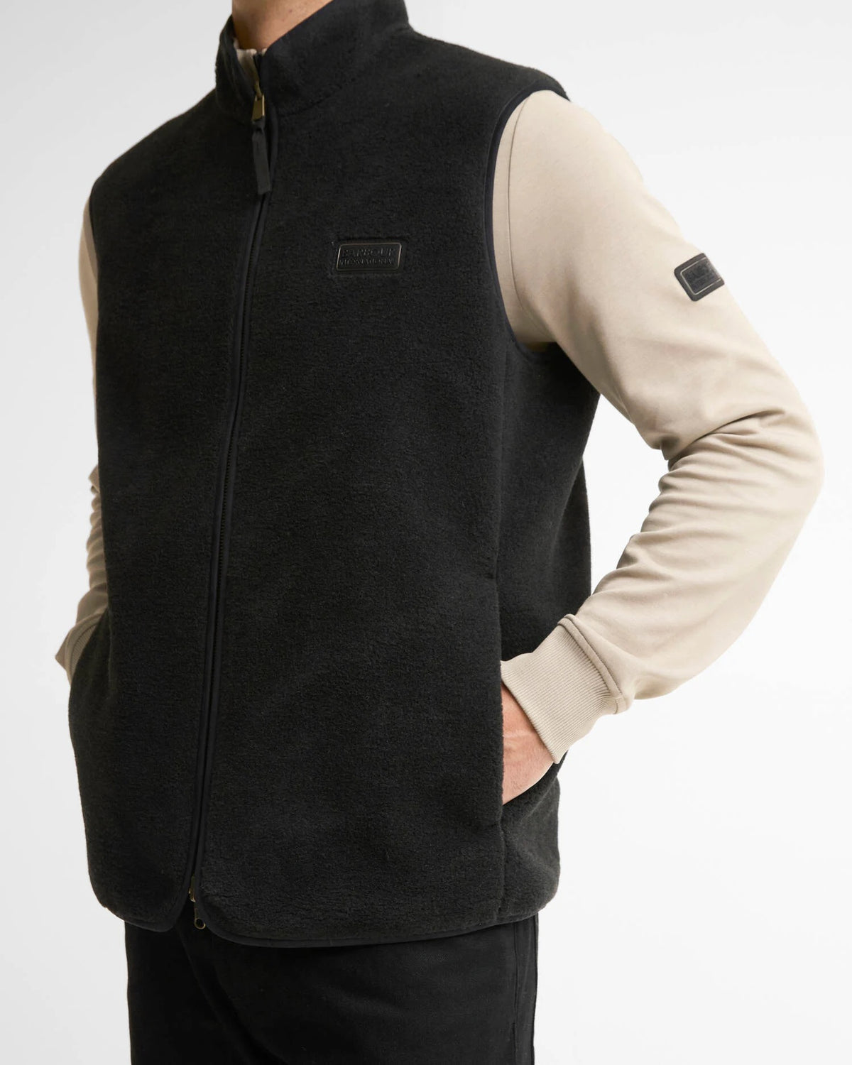 Barbour International Reversable Fleece Gilet - Black