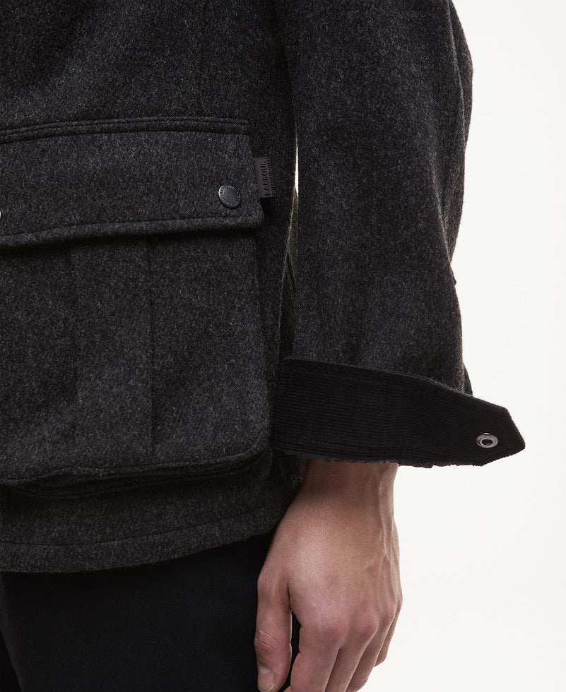 Barbour International Duke Wool Jacket - Charcoal Marl