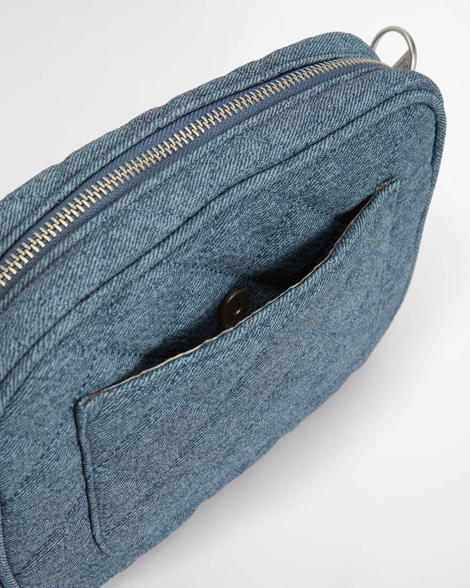 Barbour International Denim Quilted Sloane Crossbody Bag - Light Denim