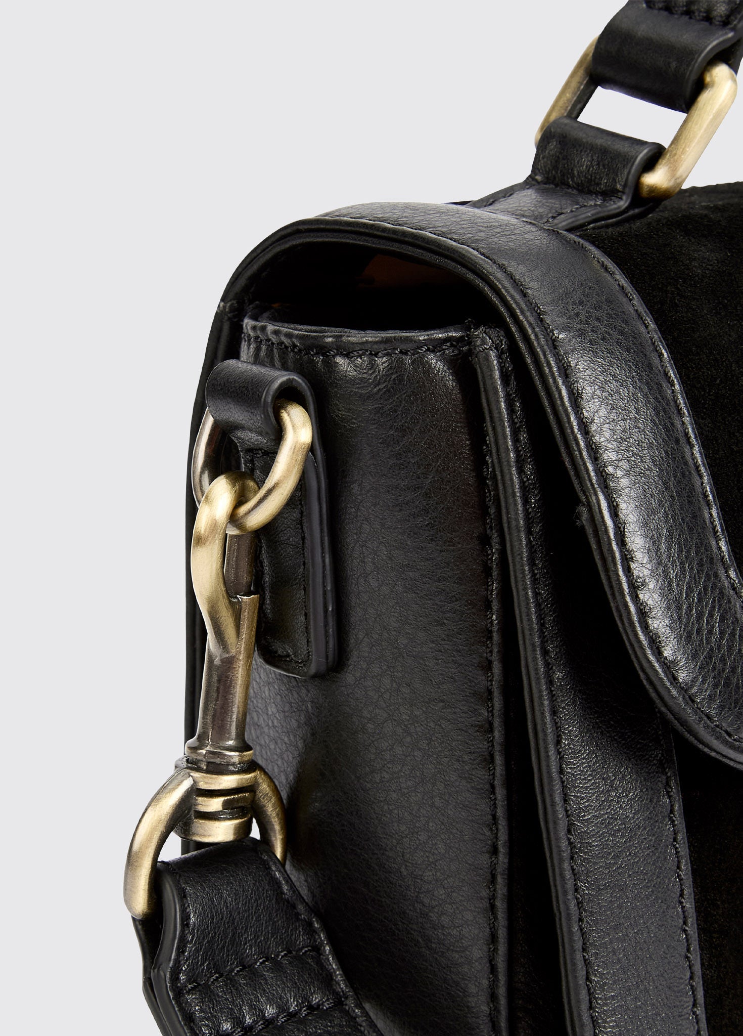 Dubarry Eadestown Structured handbag in suede and leather - Black