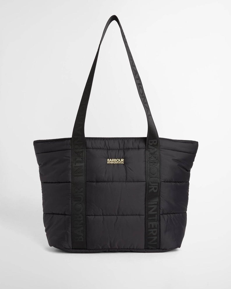 Barbour International Monaco Baffle Quilt Tote Bag - Black