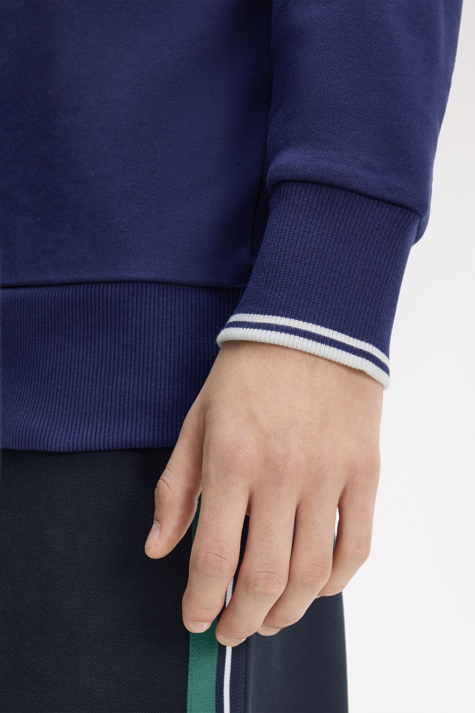 Fred Perry Half Zip Sweatshirt - French Blue