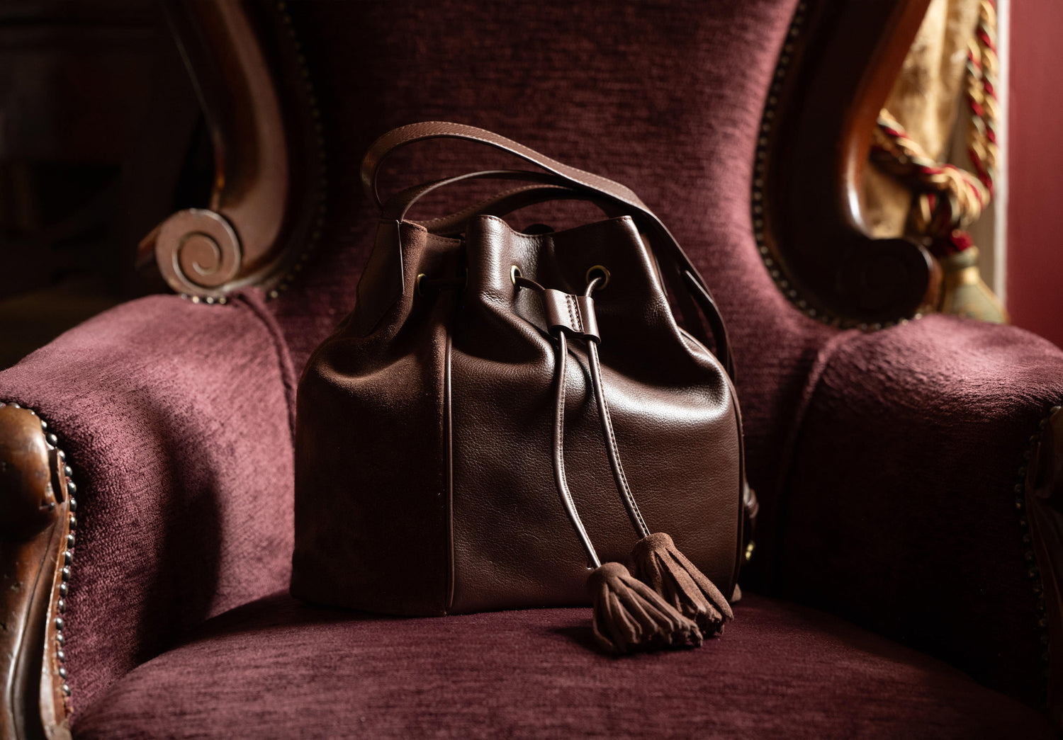 Dubarry Doonbeg Cross-body bucket bag - Cedar