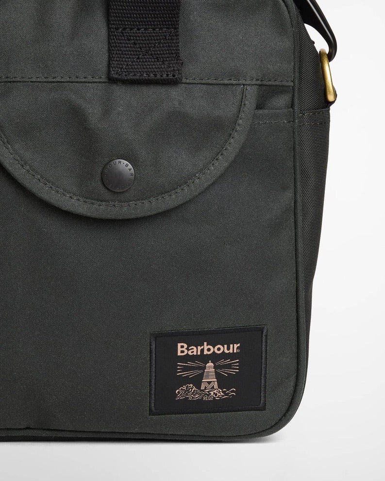 Barbour Field Wax Laptop Bag - Sage