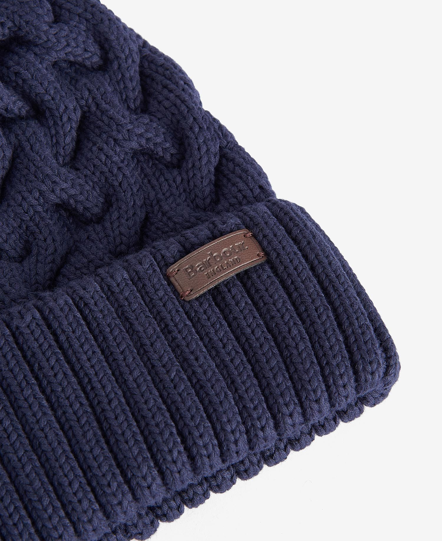 Barbour Gainford Cable Beanie - Navy