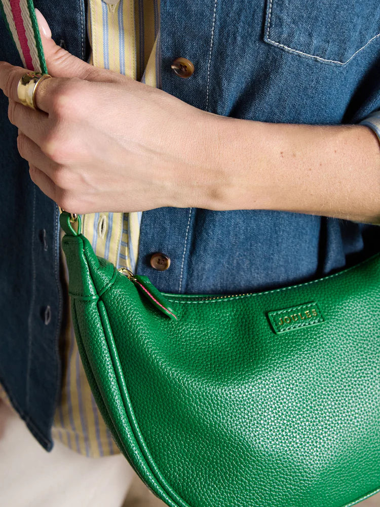 Joules Jade Green Half Moon Adjustable Cross-Body Bag