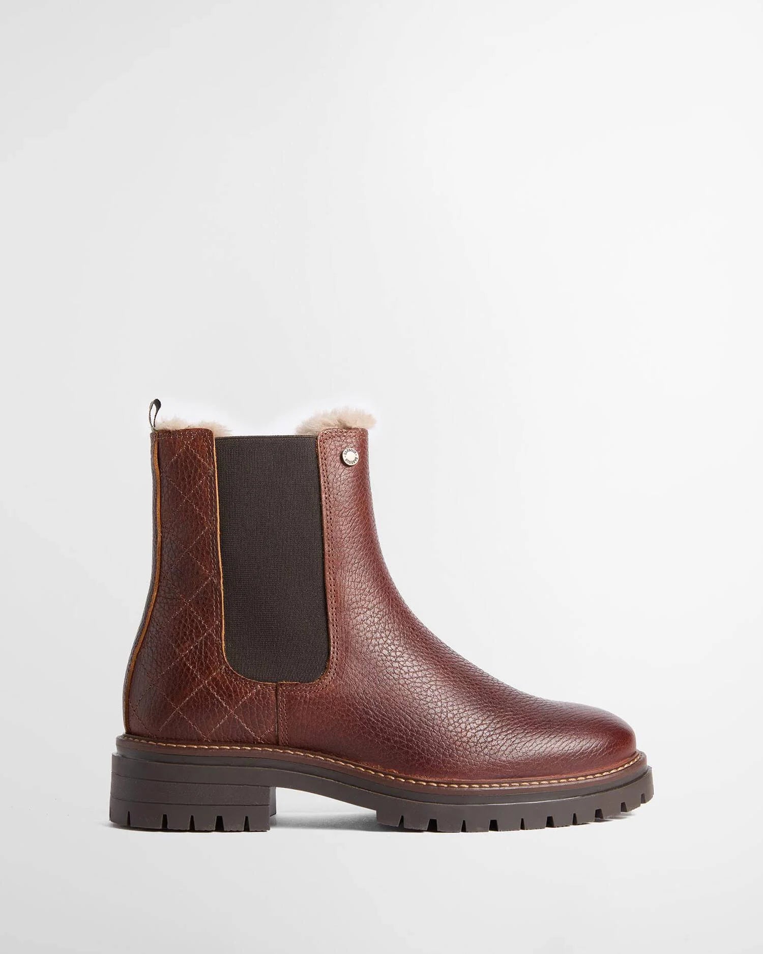 Barbour Evie Faux-Fur Trimmed Chelsea Boots - Brown