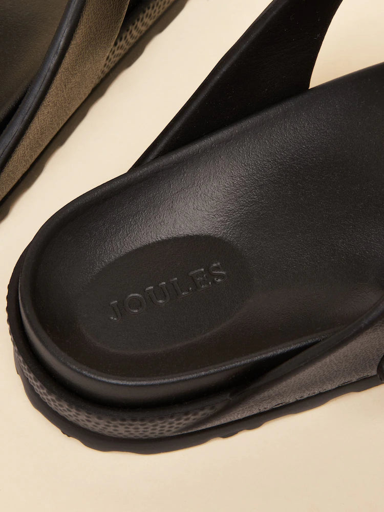 Joules Soleil Black Buckle Flip Flop