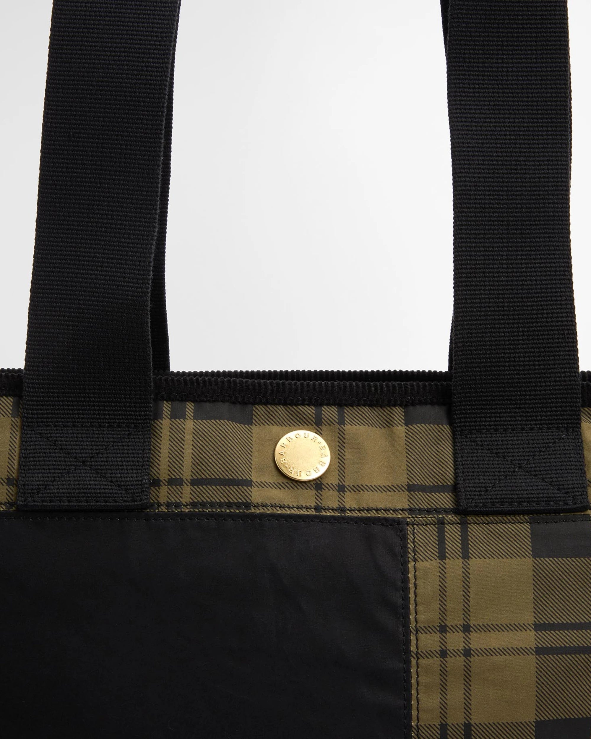 Barbour Mya Tote Bag - Black/Olive Check