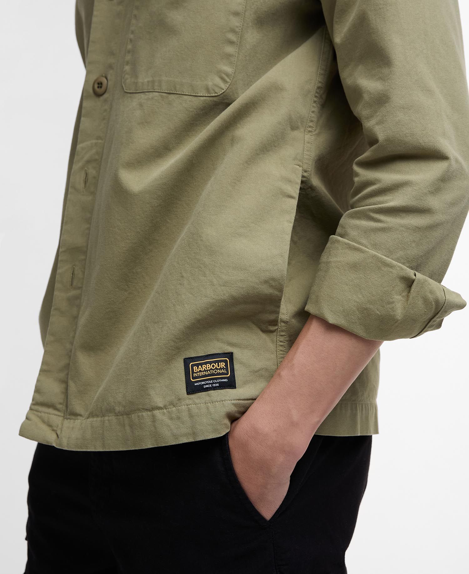 Barbour International SMQ Morand Overshirt - Bleached Olive