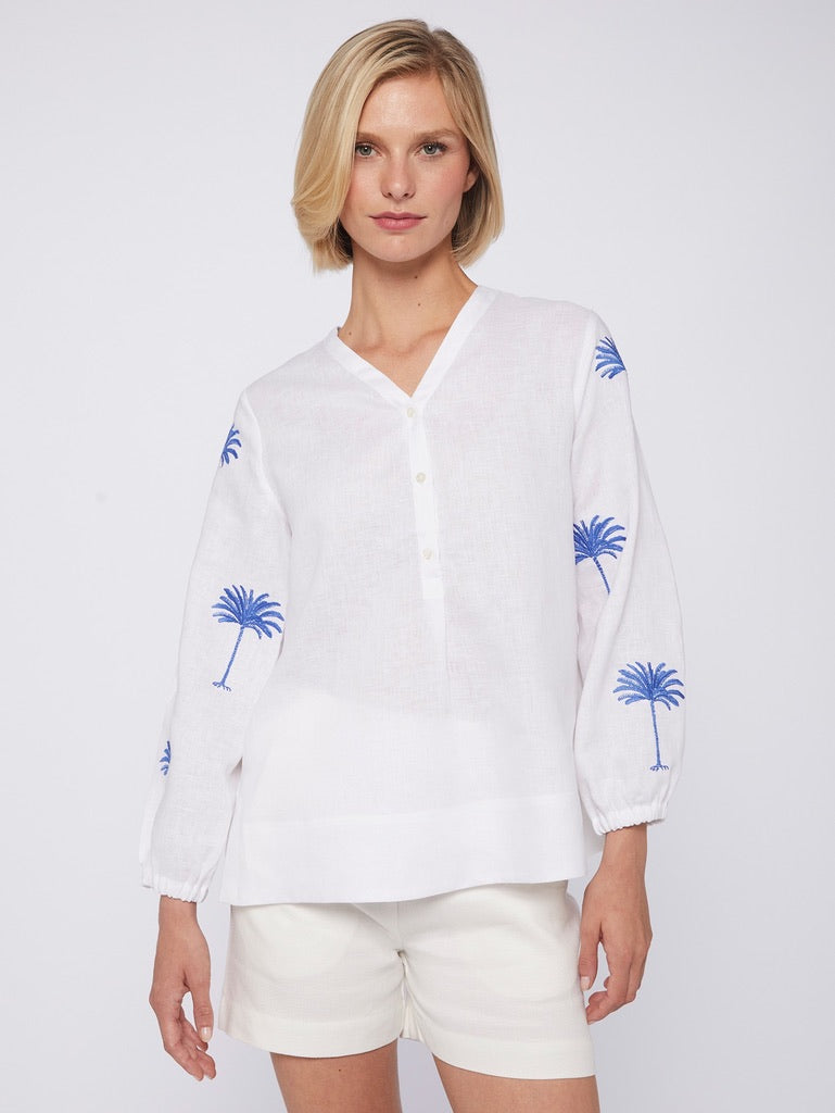 Vilagallo Ebba White Linen Shirt - White