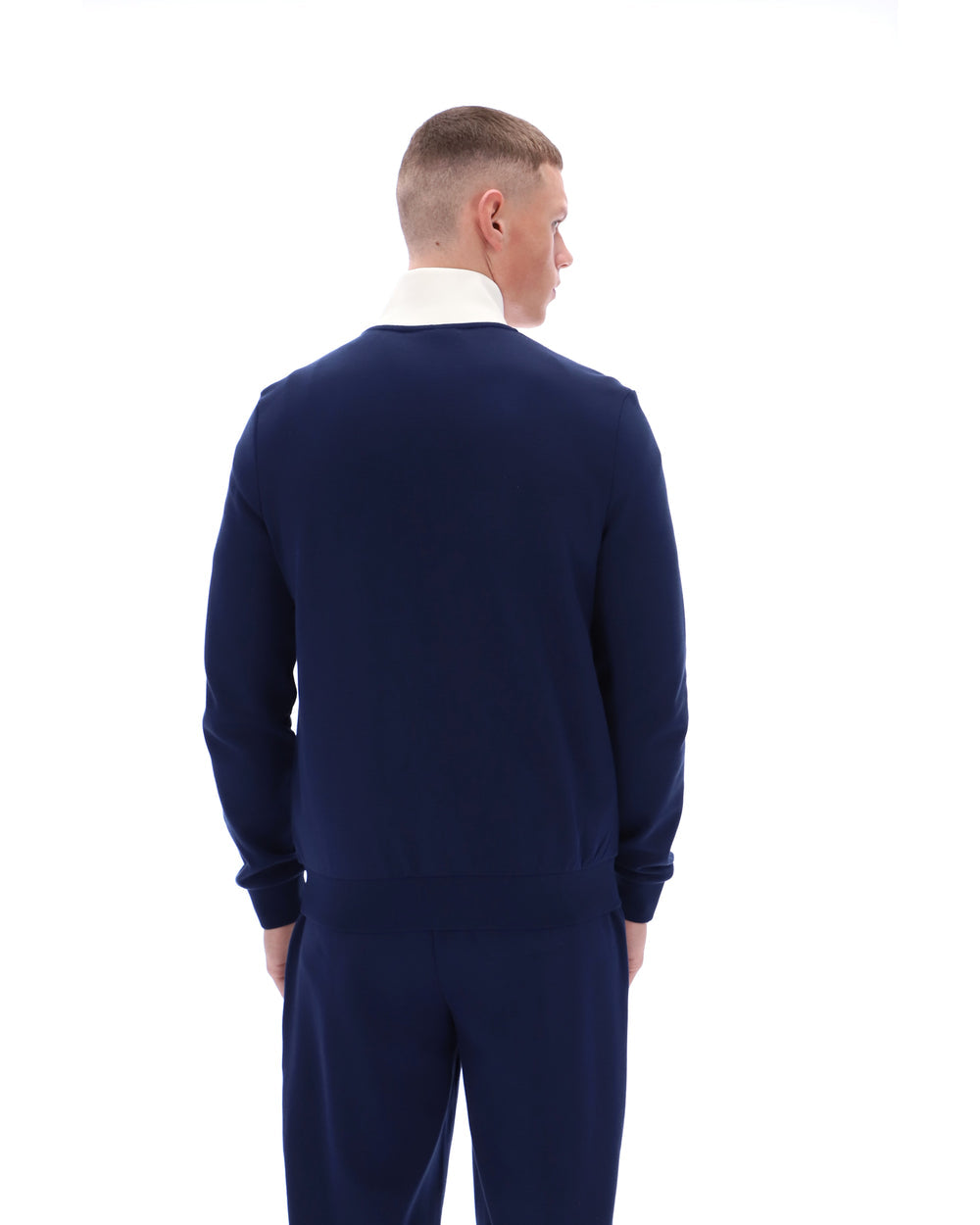 FILA Enrico Track Jacket with Terry Stripes - Fila Navy/Gardenia