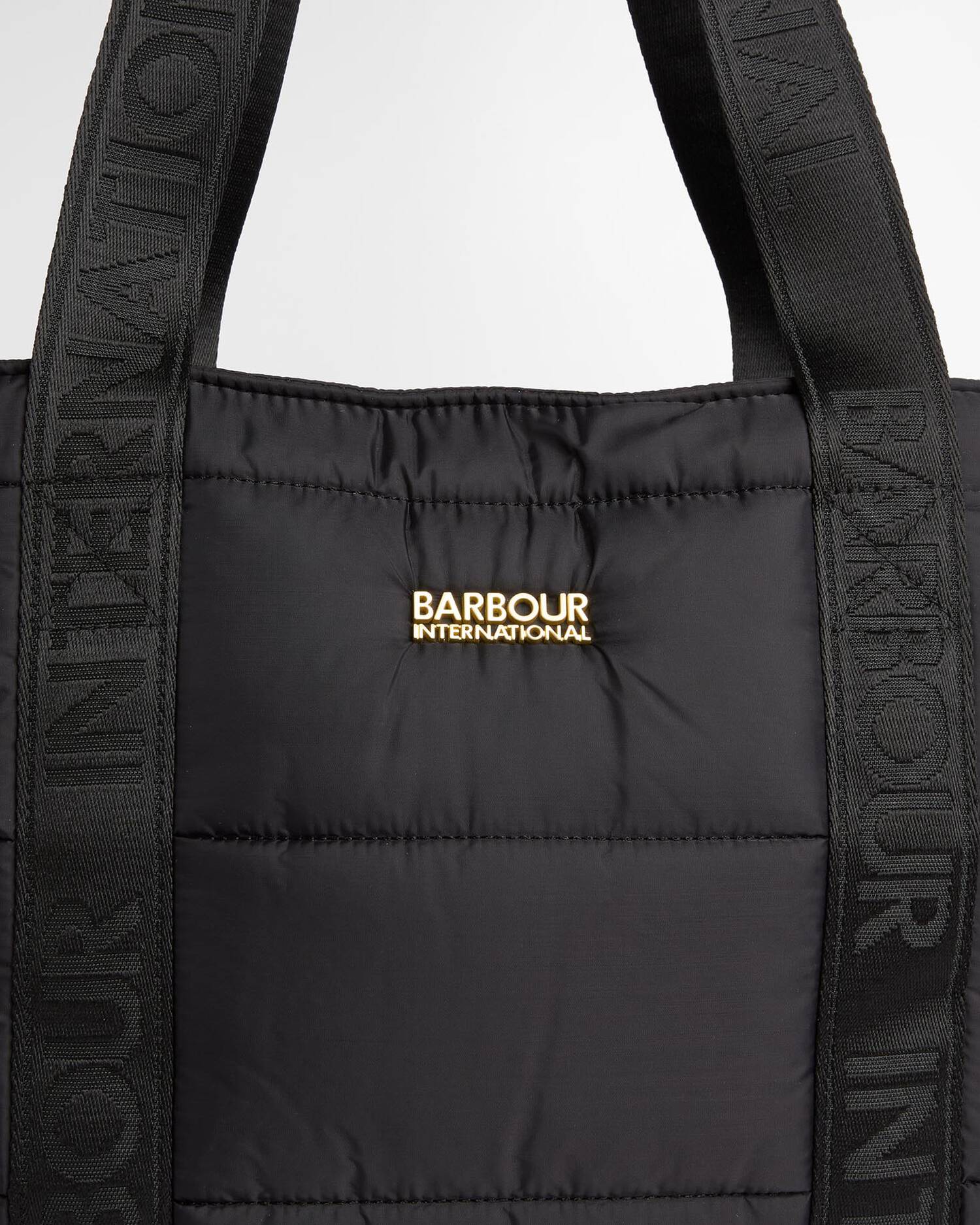 Barbour International Monaco Baffle Quilt Tote Bag - Black