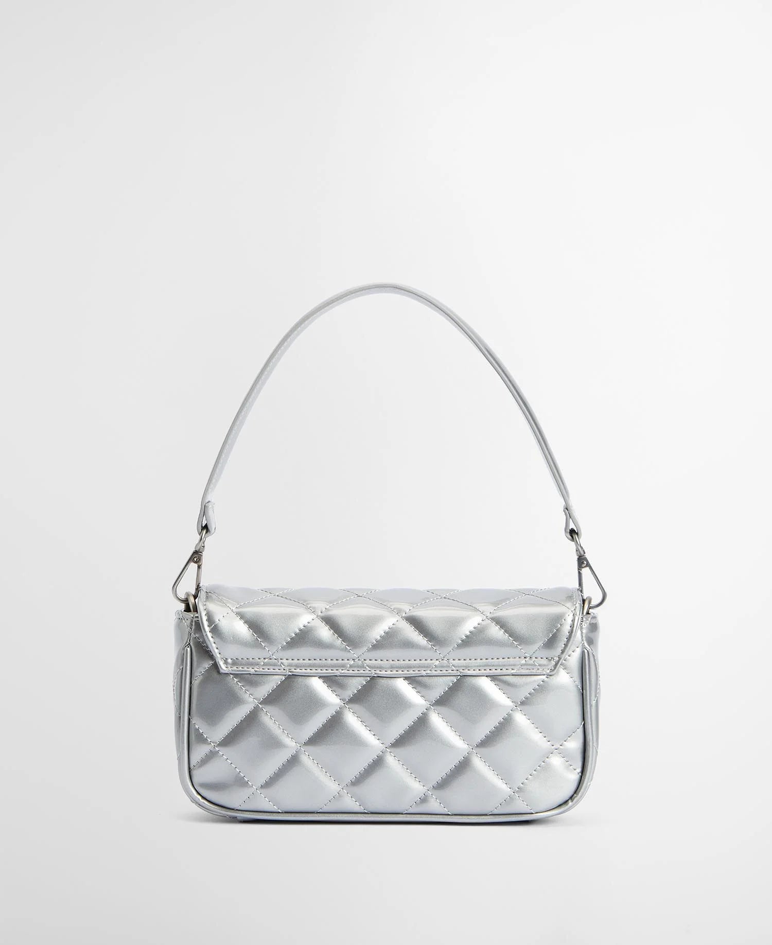 Barbour International Quilted Mini Soho Crossbody Bag - High Shine Silver