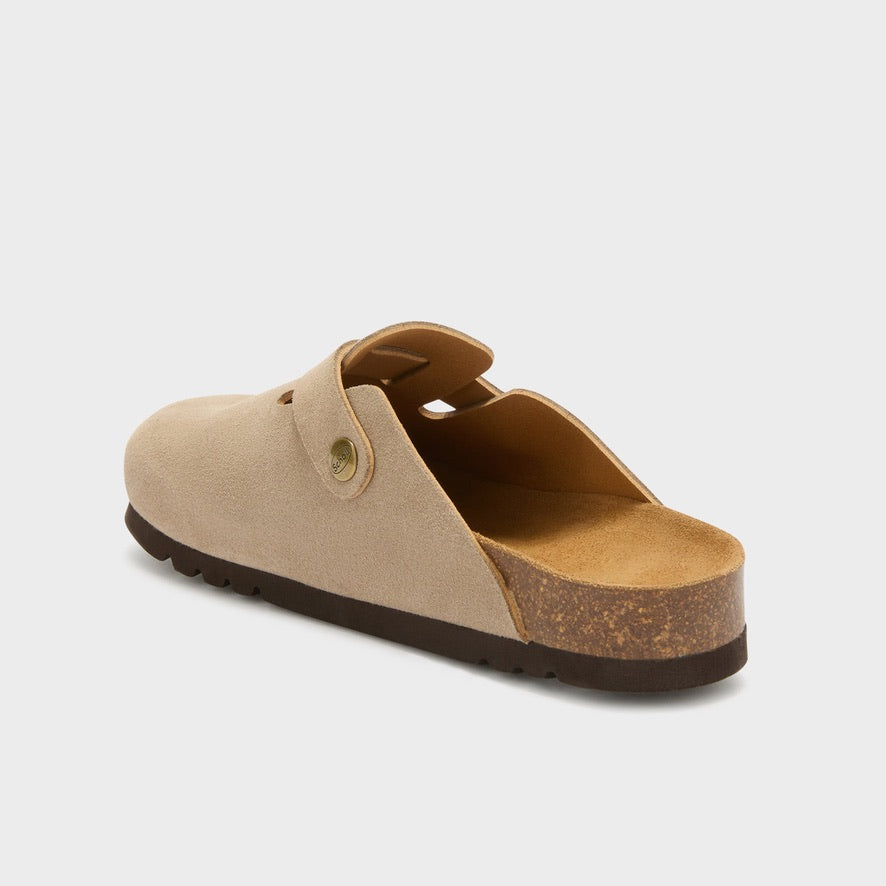 Scholl Fae Mules Dark Beige Suede