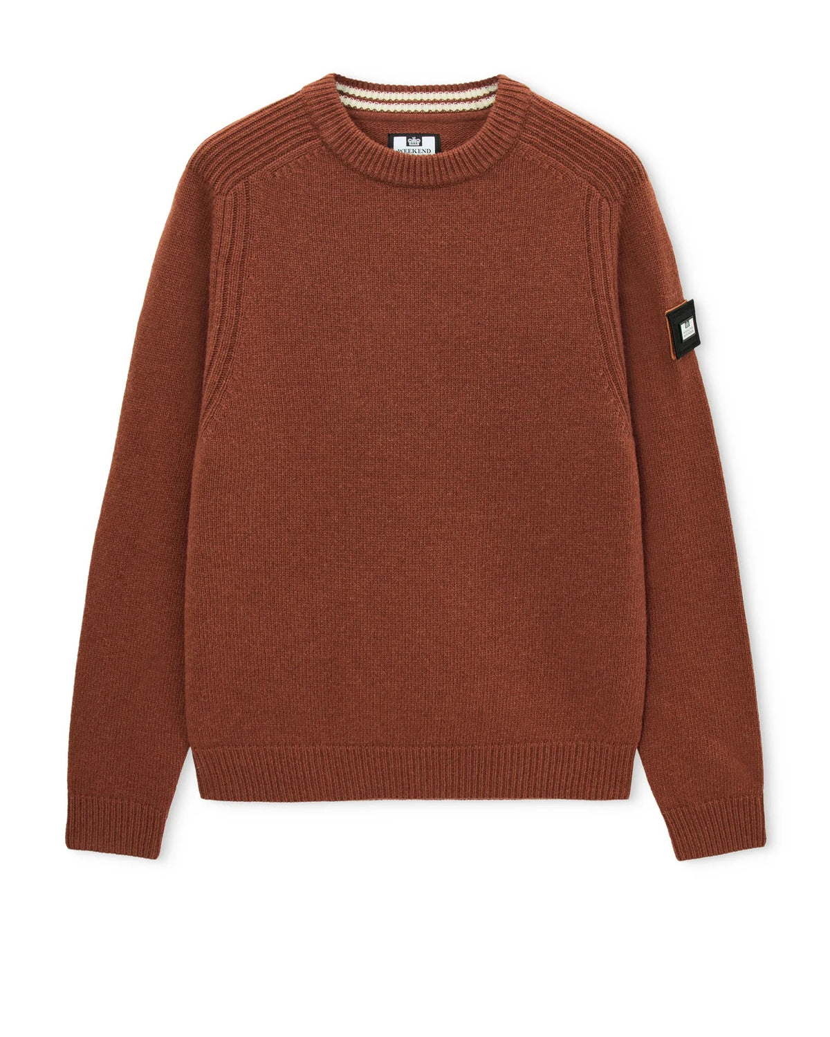 Weekend Offender Zagreb Crew Neck Sweater - Brick