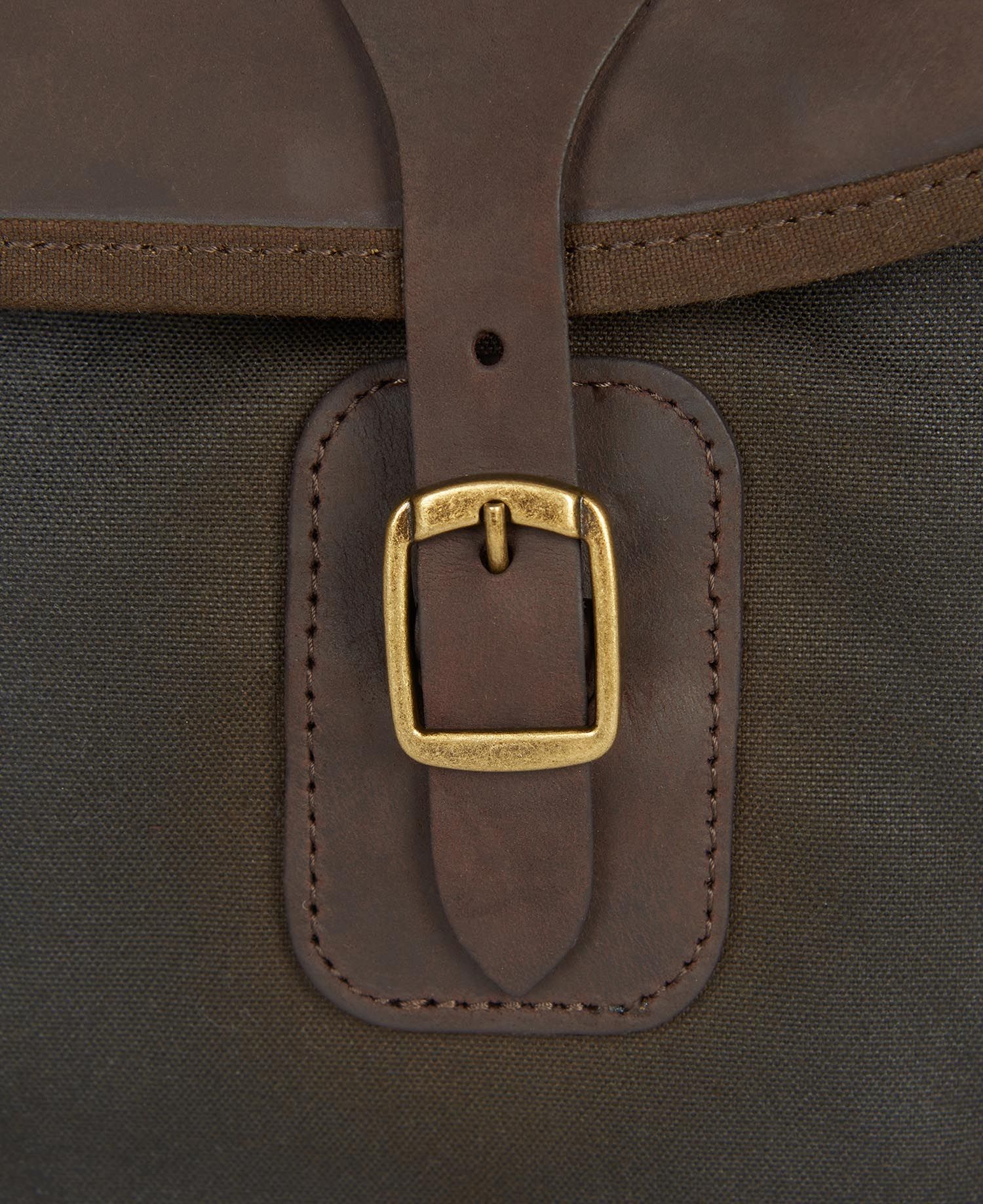 Barbour Wax Leather Tarras Bag - Olive