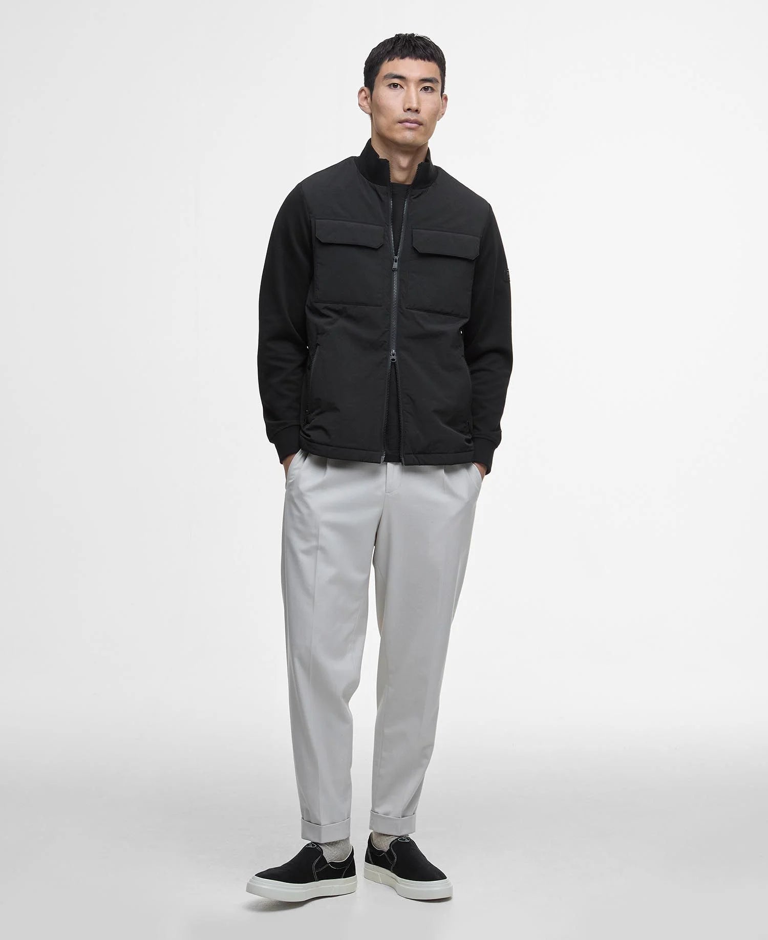 Barbour International Ethan Quilt Sweatshirt - Black