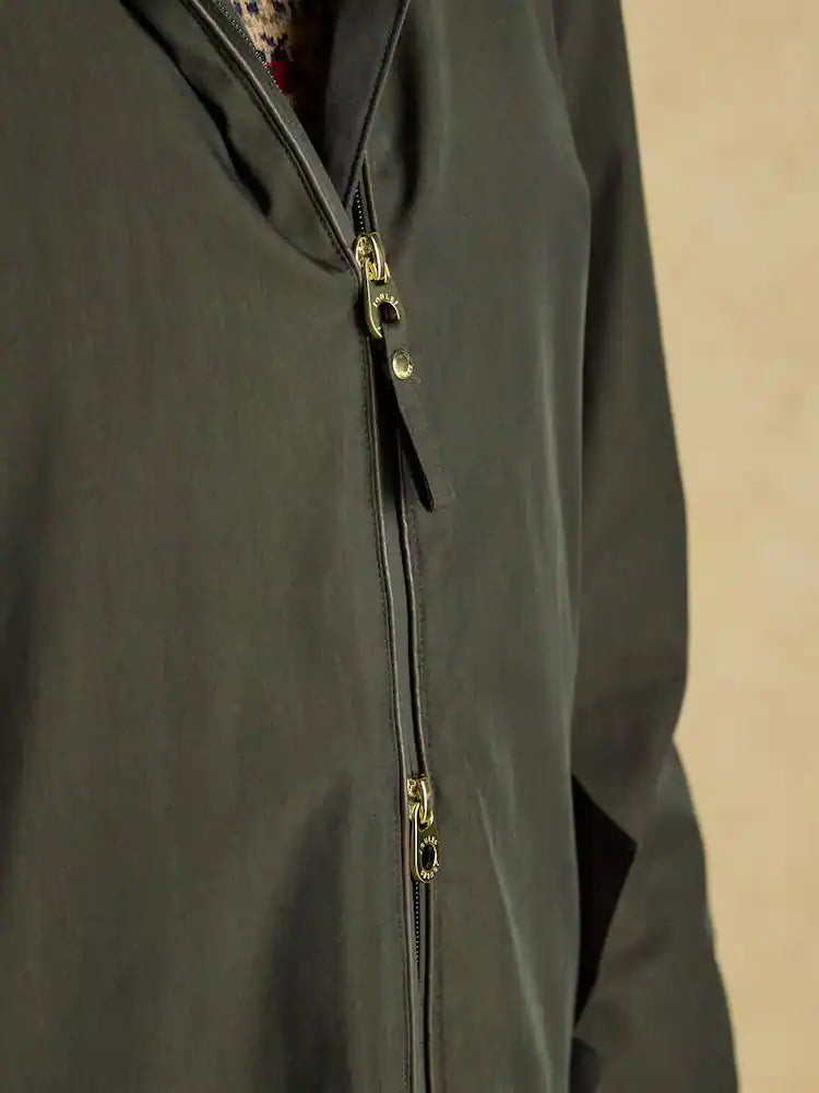 Joules Coverall Green Oversized Fleece Lined Waterproof Coat