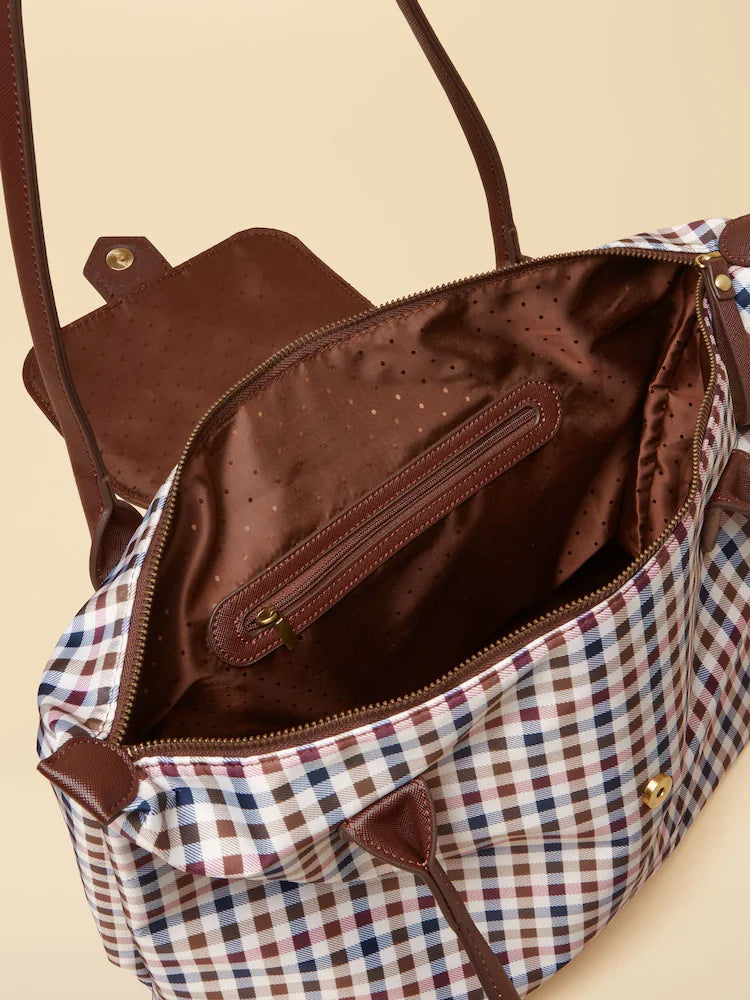 Joules Edie Gingham Tote Shoulder Bag