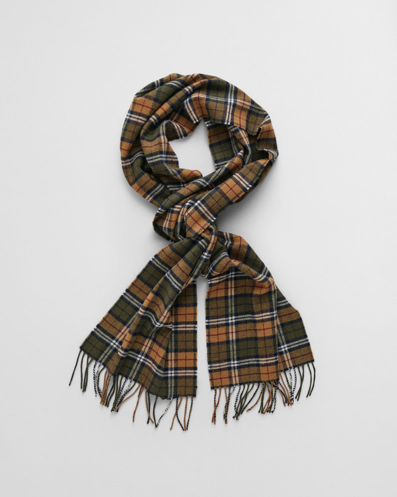 Gant Multi Check Scarf - Dark Earthy Green
