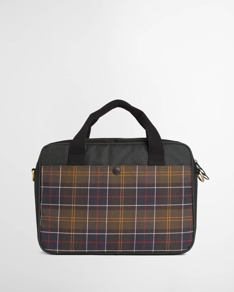Barbour Field Wax Laptop Bag - Sage
