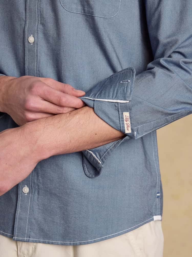 Joules Classic Fit Chambray Blue Cotton Oxford Shirt