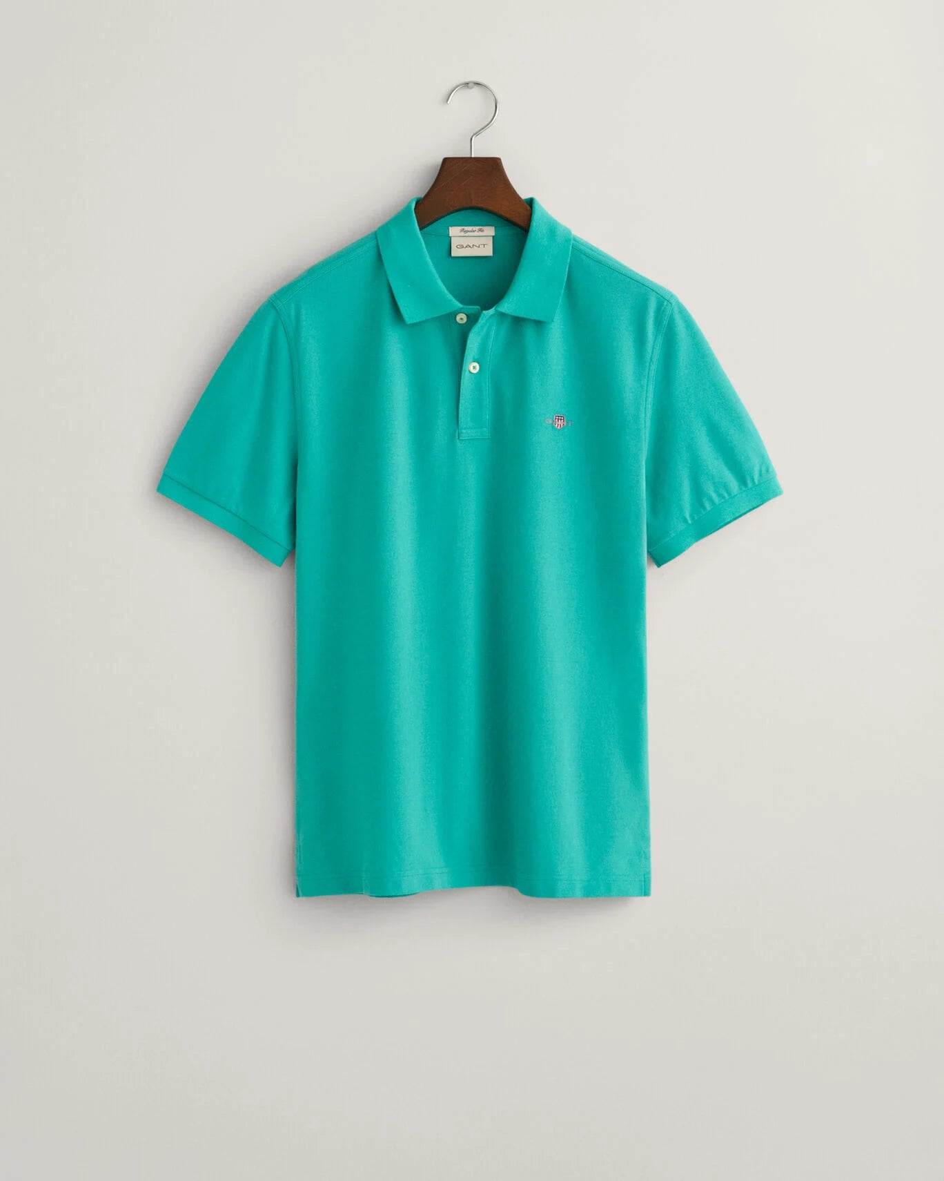 Gant Regular Shield Pique Polo Shirt - Lagoon Blue