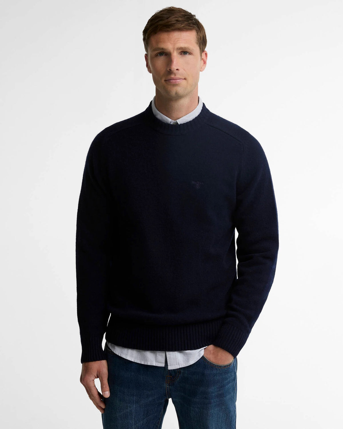 Barbour Newton Crew Neck Sweater - Navy