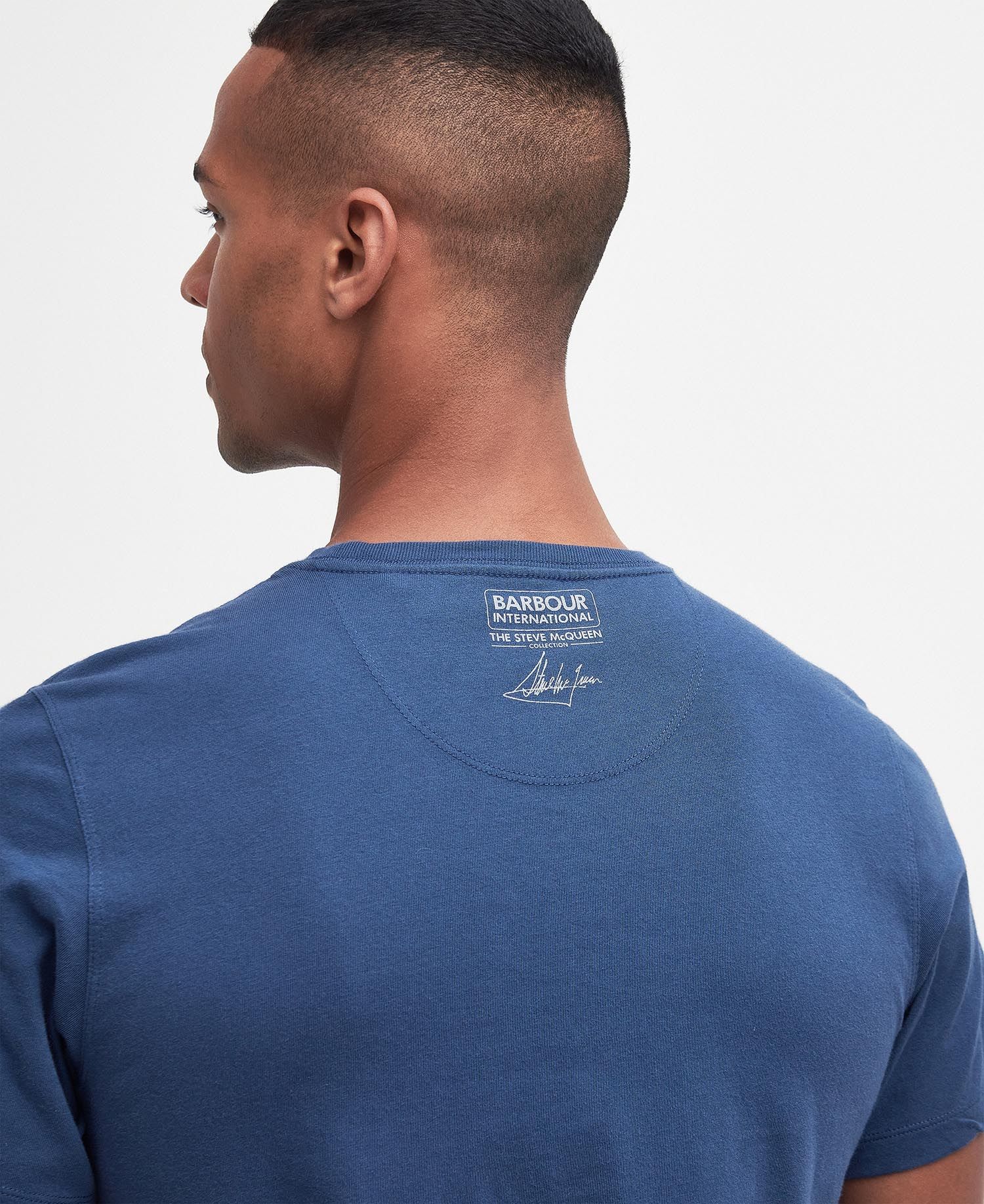 Barbour International SMQ Strike T-Shirt - Washed Cobalt