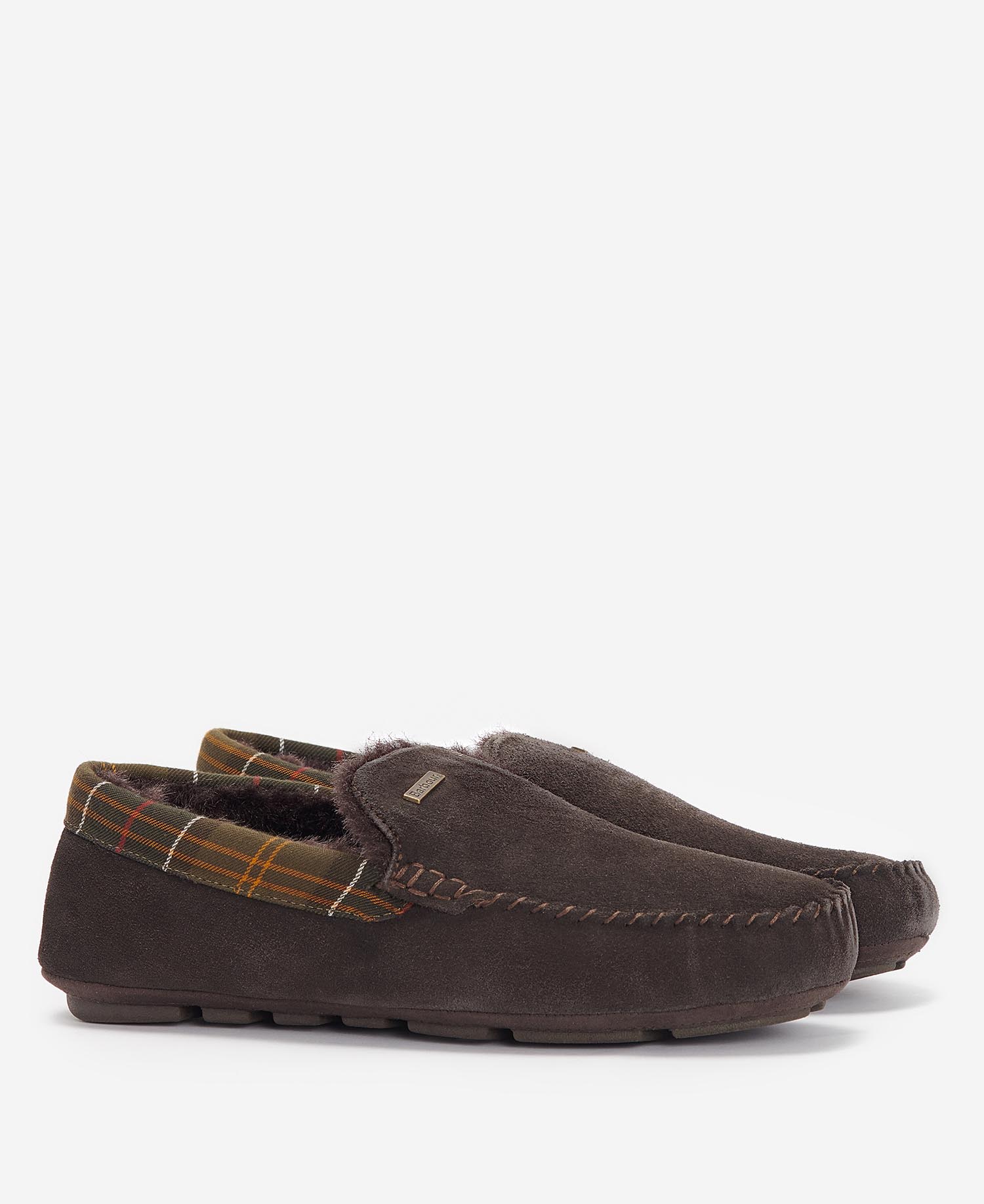 Barbour Monty Slippers - Brown Suede