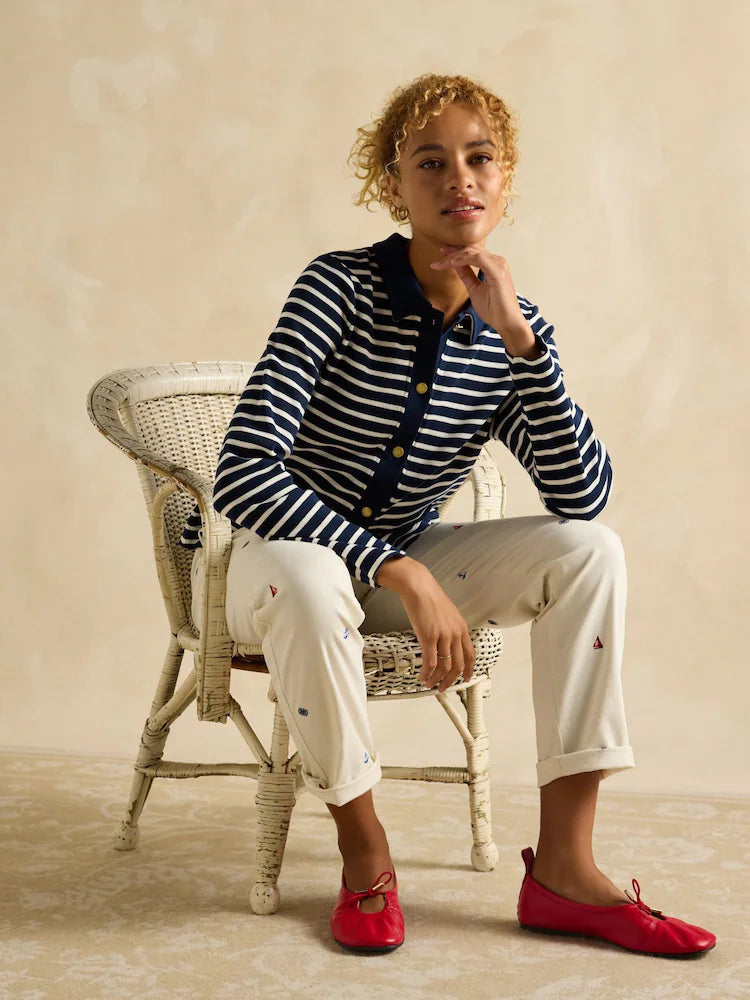 Joules Harbour Navy Jersey Cardigan