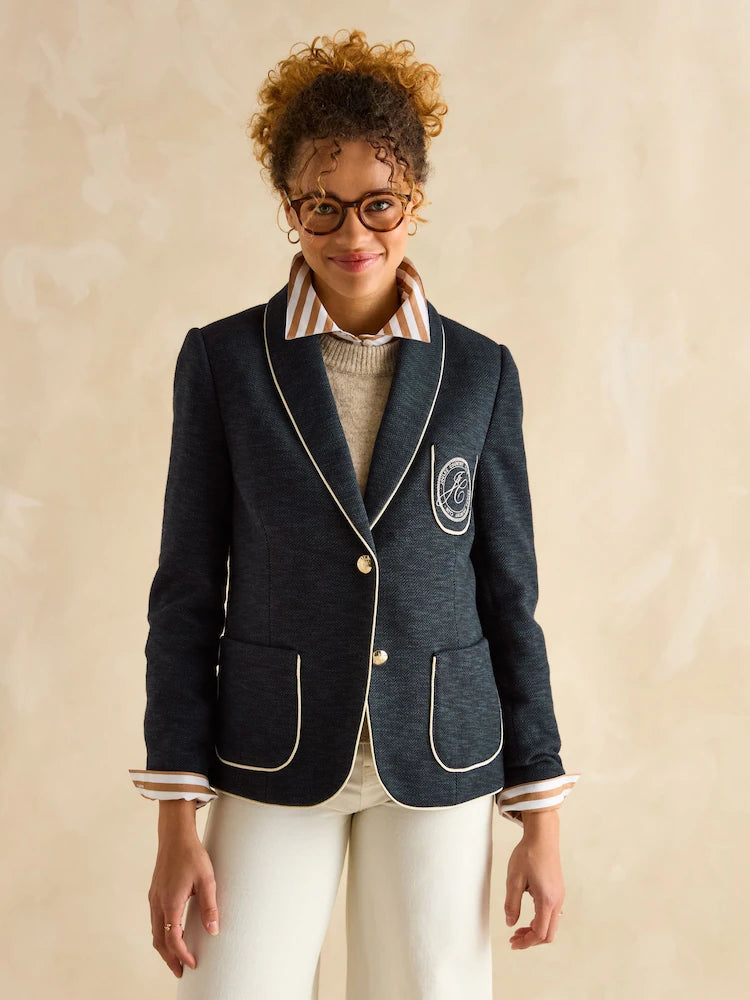 Joules Hartley Navy Shawl Collar Blazer