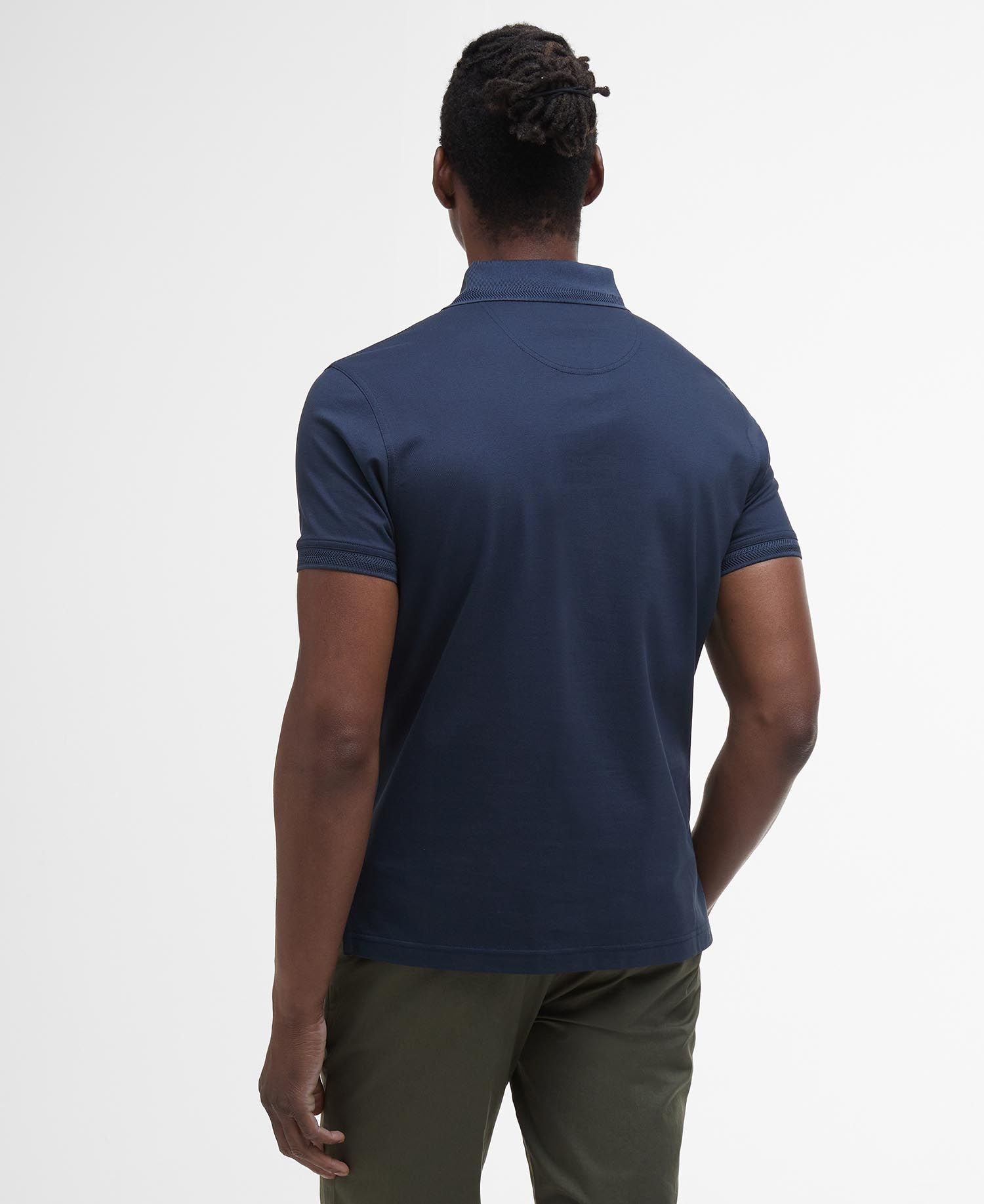 Barbour Premium Tartan Pique Polo Shirt - Navy