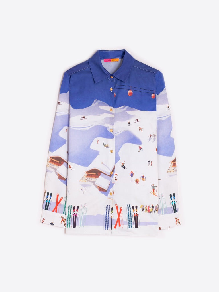 Vilagallo Nadine Ski Print Shirt