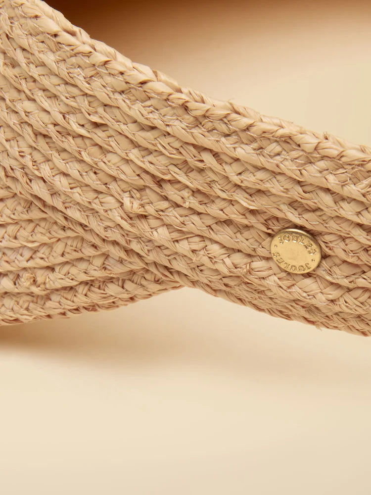 Joules Sunray Neutral Raffia Visor