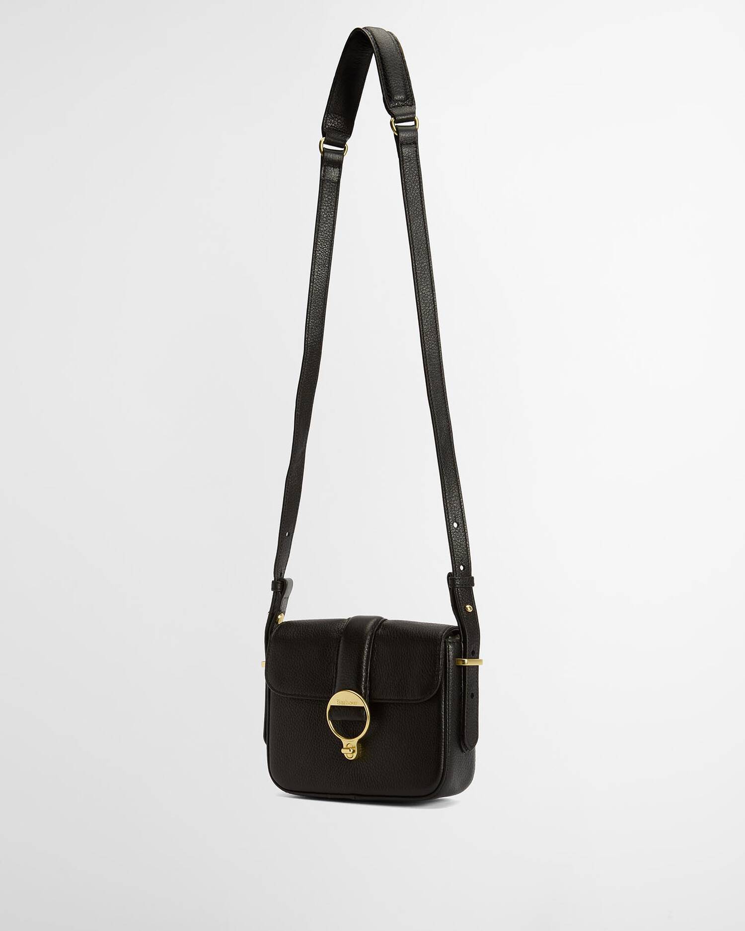 Barbour Mini Rosa Leather Crossbody Bag - Black