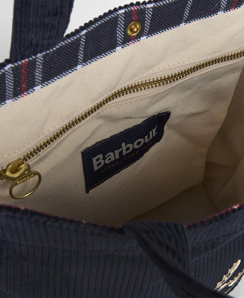 Barbour Mini Carrick Cord Tote Bag - Navy